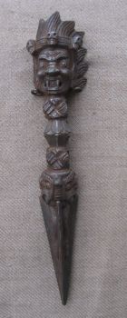 Antique Handmade Tantrik Tibetan Iron Phurba,The Ritual Dagger. Nepal