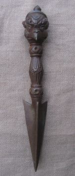 Antique Handmade Tantrik Tibetan Iron Garuda Phurba,The Ritual Dagger. Nepal
