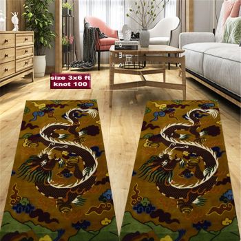 Hand knotted carpet-jodi dragon wool rug