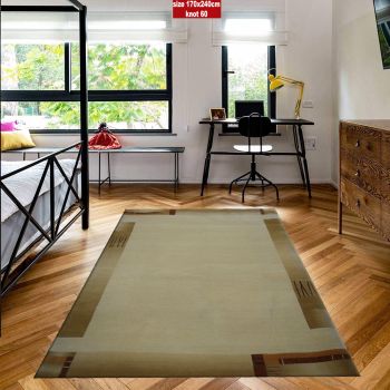 Handknotted modern design carpet-wool rug