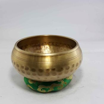  Astha Mangal Embossed Hand Hammered Singing Bowl Casting Brass