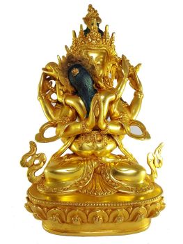  Tibetan Statue of Avalokiteshvara Chengrezig , Good Quality, Bronze Antique Finishing