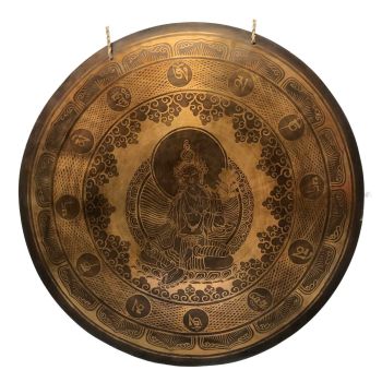 Tibetan Flat Gong , Green Tara Design