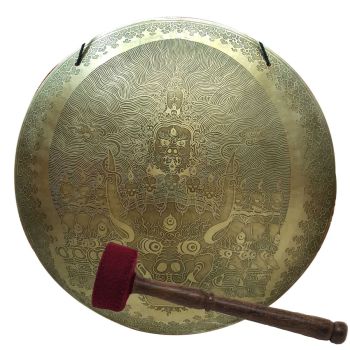 Tibetan Flat Gong, with Yamantaka Head Design