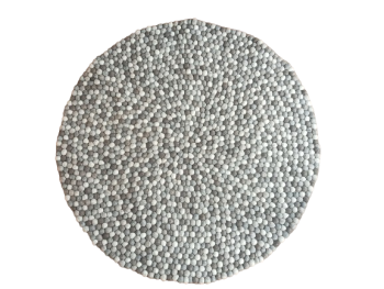 Natural  Color 100 Cm x 100 Round Felt Ball Carpet Made In Nepal