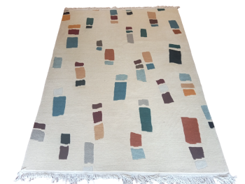 Handmade/Handknotted 60 Knots Nepali Woollen Carpet 4.69 Ft x 6.30 Ft