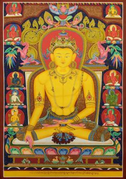  Newari Paubha of Ratnasambhava Buddha with 24k Gold