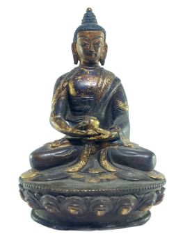  Old Stock , Tibetan Statue of Amitabha Buddha, Chocolate Oxidized , Last Piece