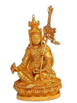 Nepali Small Statue Of Padma sambhava , Full Gold Plated 