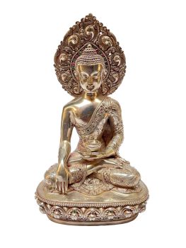  Masterpiece , Sterling Silver, 1007 Gram Statue of Shakyamuni Buddha, Old Stock 