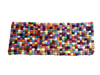 Multi Color Felt Ball Table Runners/Mat 25 Cm x 64 Cm