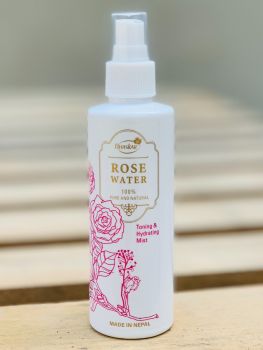 100% Pure Natural Himalayan Rose Water Mist Skin Hydration and Toner