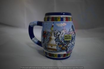 Embossed Print Ceramic Mug