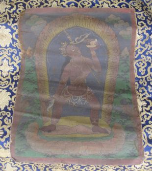 Antique Old Hand Painted Tibetan Vajrayogini Thanka, Nepal 