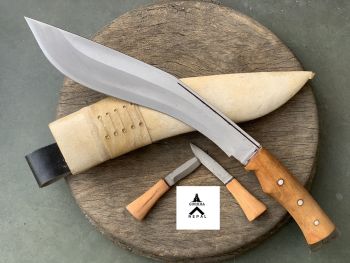 Gurkha Nepal Hand-forged Chira 3 Fuller Afghan Khukuri (13 Inches Full Flat Tang Blade)