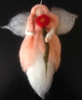 100% Pure Natural Sheep Wool Felt Christmas Decoration Angel Doll