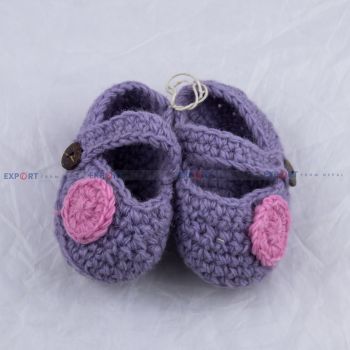 Hand Crochet Merino Wool Baby Shoes