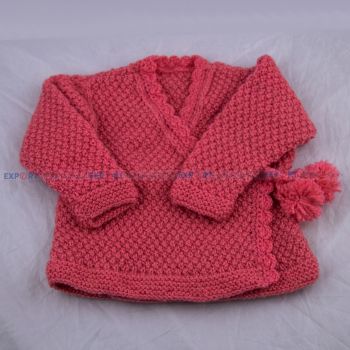 100% Pure Bardhaman Wool Hand-Knitted Baby Chaubandhi Sweater (1 year old)