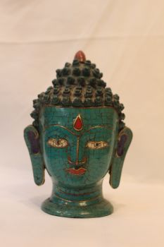 ceramic buddha with stone setting
