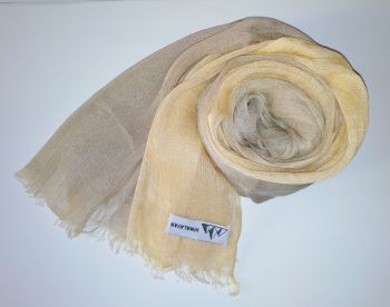 Linen Scarf | Butter Color | Handwoven | Lint-free | Soft Quality | Unisex | Both suitable for Summer and Winter | Breathable