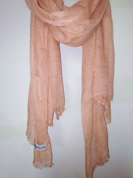 Linen Scarf | Orange Color | Handwoven | Lint-free | Soft Quality | Unisex | Both suitable for Summer and Winter | Breathable