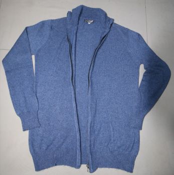 Luxurious mens pure cashmere full zipper cardigan with hoodie.