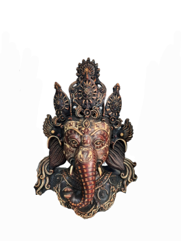 Ganesh Mask Carving 1 Foot