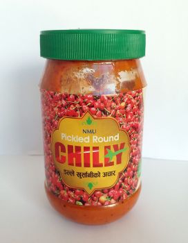 100% Natural No Added Flavour Hot & Spicy Pickled Round Chilly
