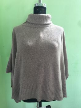 Pure  Cashmere  Rolled  Edge  poncho  thick  Hand  made  in  Nepal 