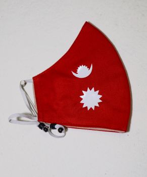 Nepali Print Mask-red