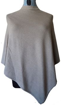 Pure  Cashmere Round   Neck Poncho  Hand  knit  in  Nepal 