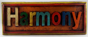 Wooden Harmony Wall Hanging - Painted