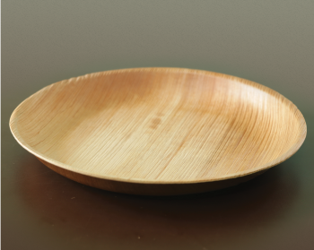  Shallow Round Plate | 28 cm Diameter, 3 cm Depth | Areca Nut Palm Leaves | Light weighted | Durable | Bio-degradable | Disposable Plate | Fungus Proof | Portable