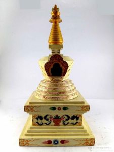 Wooden Stupa Painted