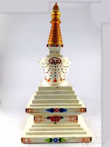  Wooden Stupa Painted