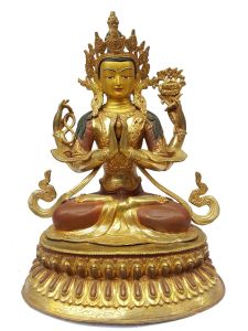 Chengrashi Statue Partly Gold Plated Extra Gold