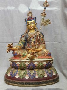 Statue of Padmasambhava Thangka Color Finishing