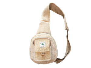 Hemp & Cotton Mix Cross Body Bag, Travel Sling Bag for Unisex