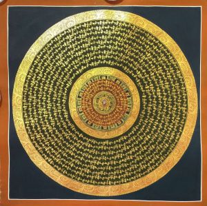 Tibetan Thangka of Mantra Mandala
