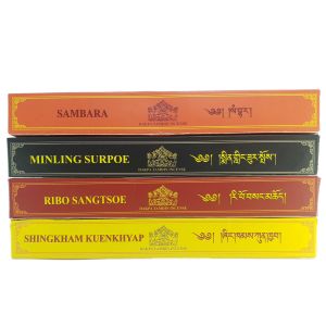  Premium Sambara, Miling, Ribo and Shingkam Khuenkhyap Bhutanese Incense 4 pcs SET 