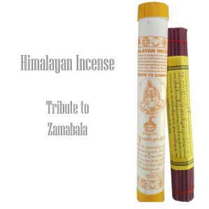  Premium Tribute to Yellow Jambhala Zambala Himalayan Buddhist Herbal Incense Tube 