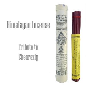  Premium Tribute to Chenrezig Himalayan Buddhist Herbal Incense Tube 
