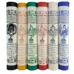  Premium Tribute to 6 various gods Himalayan Buddhist Herbal Incense Tube , 6 pcs Set 