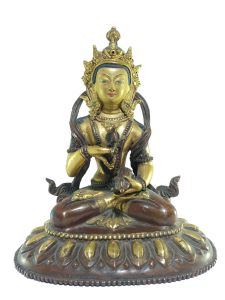  Old Stock , Tibetan Statue of Vajrasattva, Patly Gold Plated and Painted Face , Last Piece
