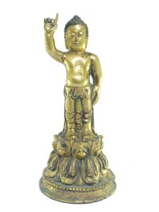  Old Stock , Tibetan Statue of Baby Buddha, Full Fire Gold Plated , Last Piece