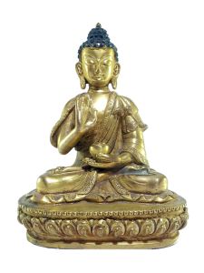  Old Stock , Tibetan Statue of Amoghasiddhi Buddha, Full Fire Gold Plated , Last Piece