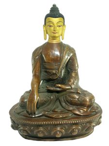  Old Stock Statue of Shakyamuni Buddha Oxidized , Painted Face Last Piece 