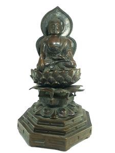  Old Stock Statue of Japanese style Shakyamuni Buddha Oxidized , Last Piece 