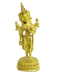  Old Stock Statue of Standing Green Tara Full Gold Plated , Last Piece 