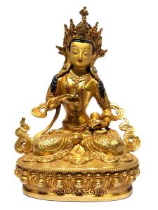  Monastery Quality Statue of Vajrasattva , Full Gold Plated , Painted Face 
